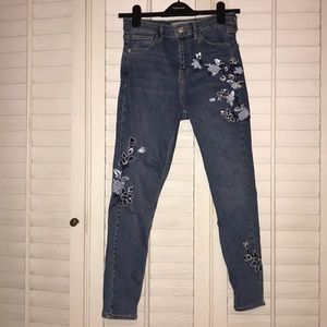 Embroidered denim